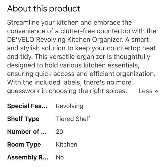 Revolving Spice Rack Square Stainless Steel - Picture 8 of 8